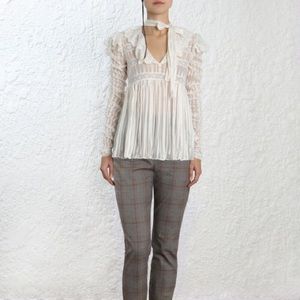 zimmermann new white tempest flutter blouse